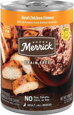 Merrick Grain Free Real Chicken Dinner Wet Dog Food (12.7oz)