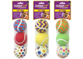 Multipet Tennis Ball 3-Pack - Assorted Designs