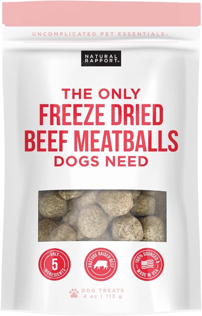Natural Rapport The Only Freeze Dried Beef Meatballs Dogs Need (4oz)