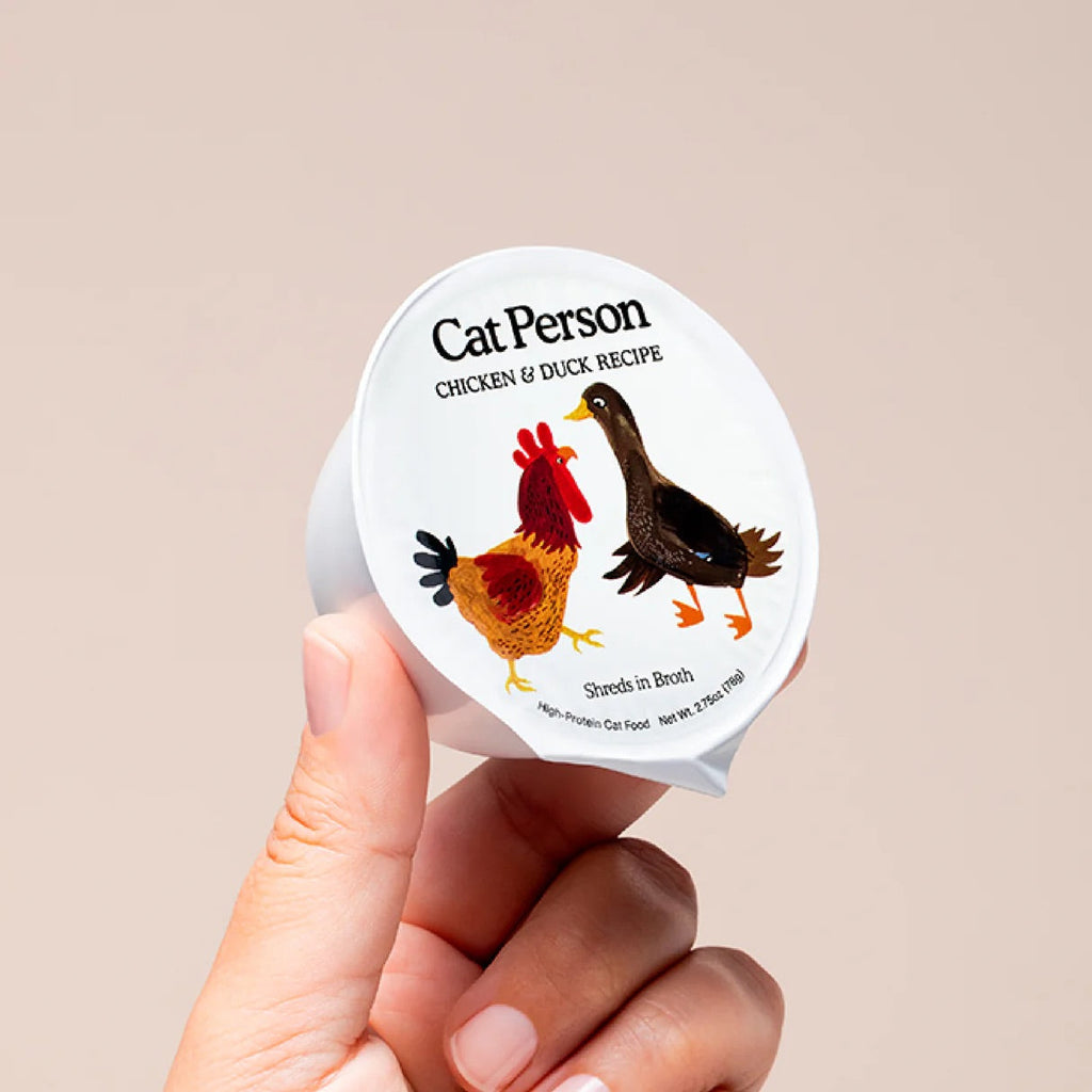 Cat Person Cat Shredded Chicken & Duck In Broth 2.75oz