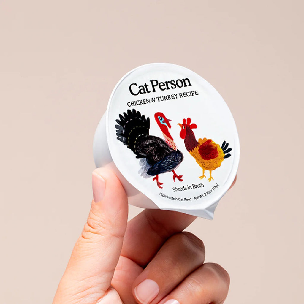 Cat Person Cat Shredded Chicken & Turkey In Broth 2.75oz