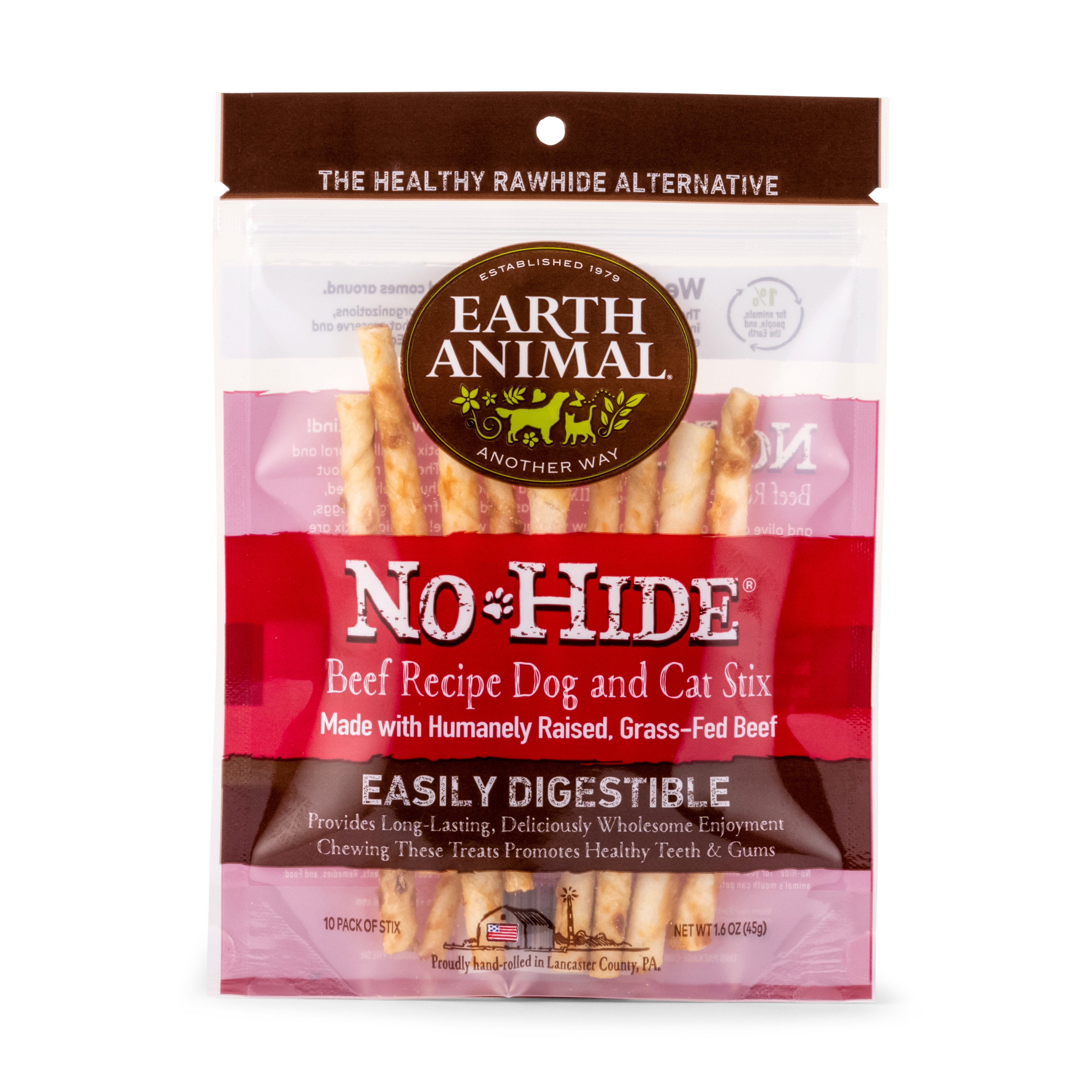 Earth Animal No Hide Beef Pet Stix (10pk) (1.6oz)