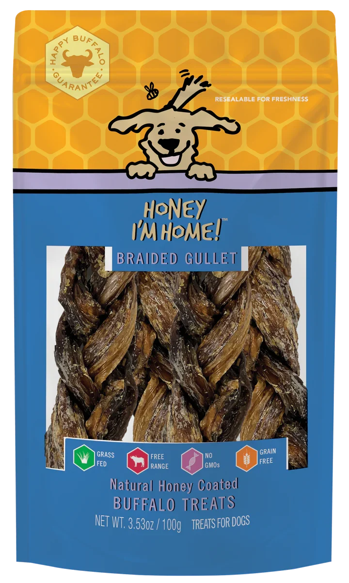 Honey Dog Buffalo Braided Gullet (3.53oz)