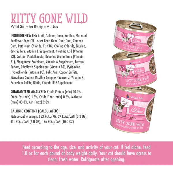 Kittens in the Kitchen Kitty Gone Wild Wild Salmon Recipe Au Jus (3oz)