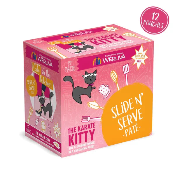 Cats in the Kitchen Paté The Karate Kitty Beef & Salmon Dinner in a Hydrating Purée (3oz)