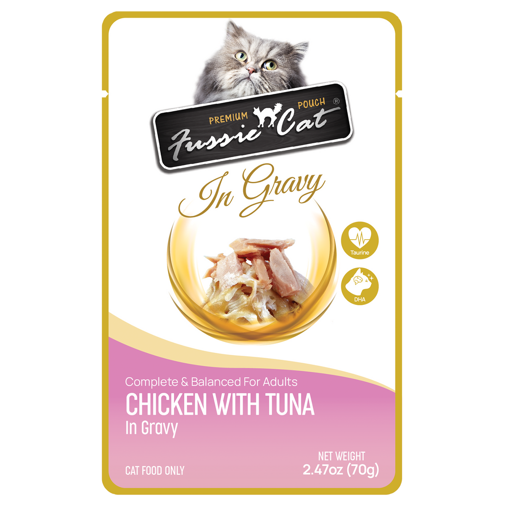 Fussie Cat Pouch - Chicken with Tuna in Gravy (2.47oz)