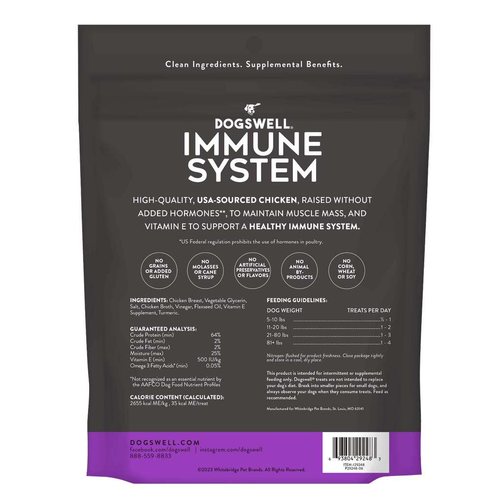 Dogswell Immune System Jerky Treats, Chicken Breast (24oz)