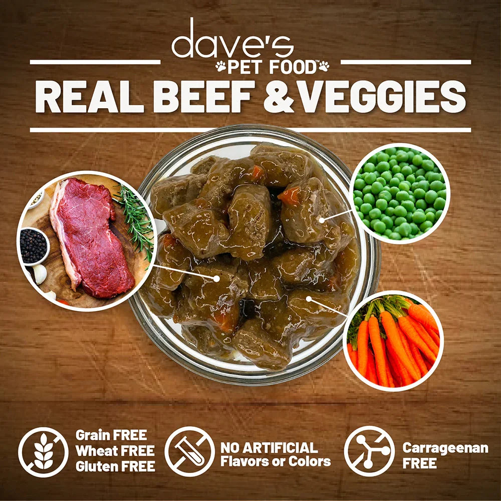 Dave's Stewlicious Beef & Vegetable Stew For Dogs (13.2oz)