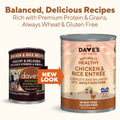 Dave’s Naturally Healthy Chicken & Rice Recipe Wet Dog Food (13.2oz)