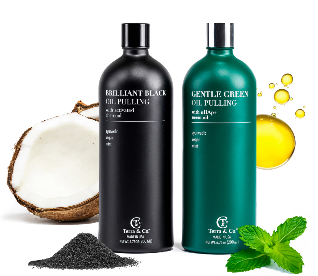 Oil Pulling Bundle – Gentle Green + Brilliant Black