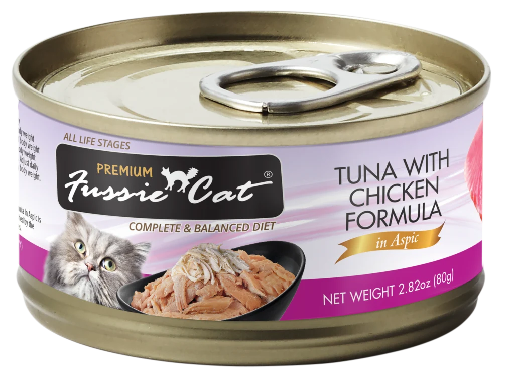 Fussie Cat Premium- Tuna With Chicken Formula In Aspic (2.82oz)
