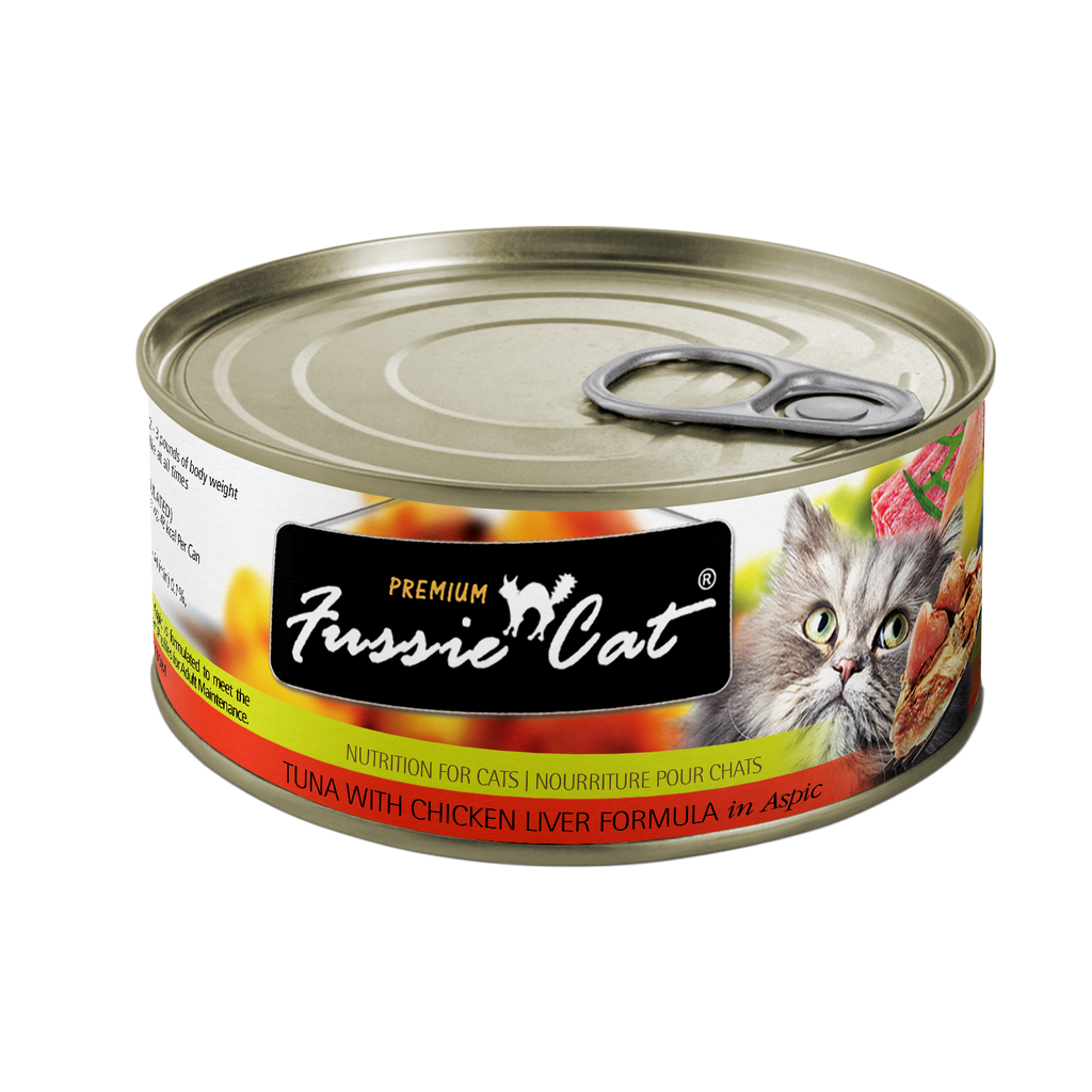Fussie Cat Premium Tuna With Chicken Liver Formula In Aspic (2.82oz)