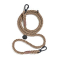 Found My Animal Matte Black/Natural Rope Adjustable Dog Leash Large