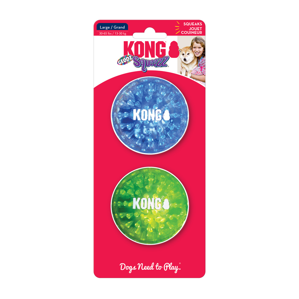 Kong Squeezz Geodz Large (2pk)