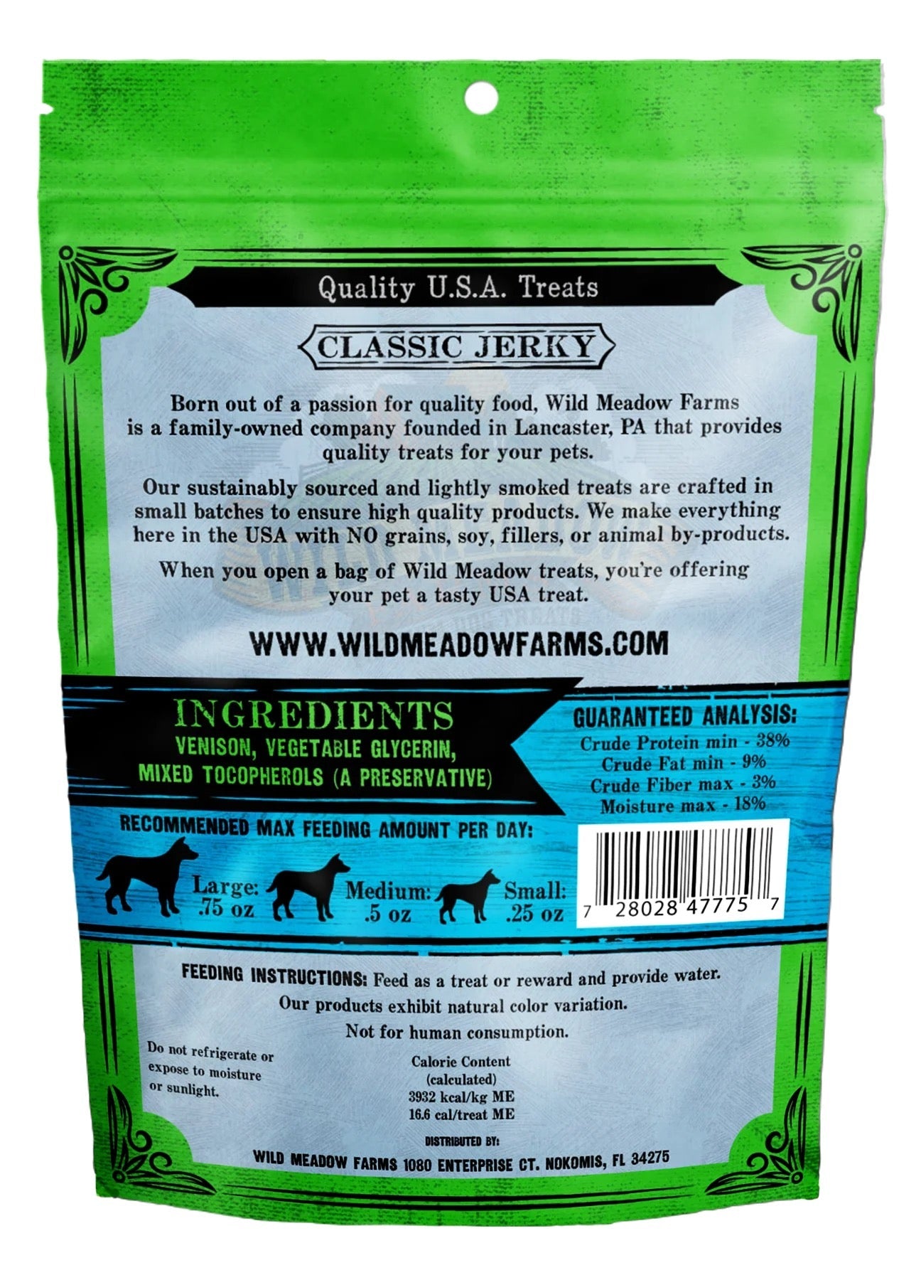 Wild Meadow Farms Classic Bites Venison Bites 3.5oz