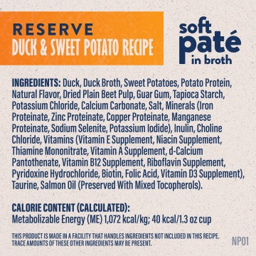 Natural Balance Limited Ingredient Duck & Sweet Potato Pate Cat (2.6 oz)