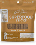 Dog Treat Naturals Superfood Sticks, Pork & Peach Dog Treats (10oz)