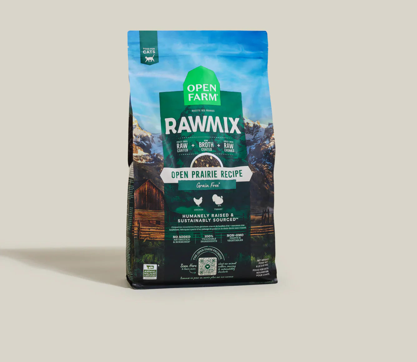 Open Farm Cat Grain Free Raw Mix Prairie (2.25lb)
