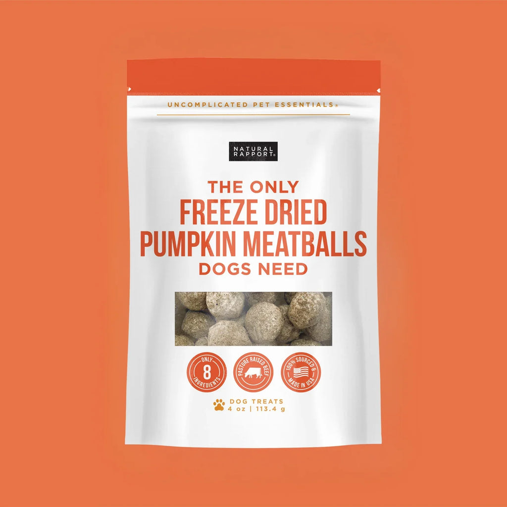Natural Rapport The Only Freeze Dried Pumpkin Meatballs Dogs Need (4oz)