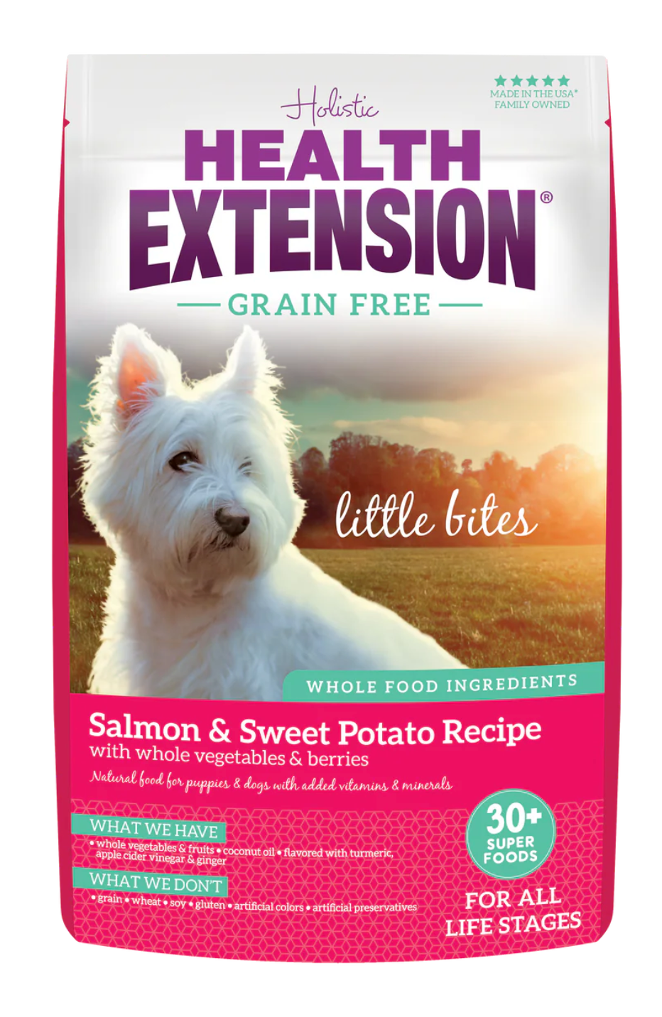 Health Extension All Life Stages Grain Free Little Bites Salmon and Sweet Potato Dog Food