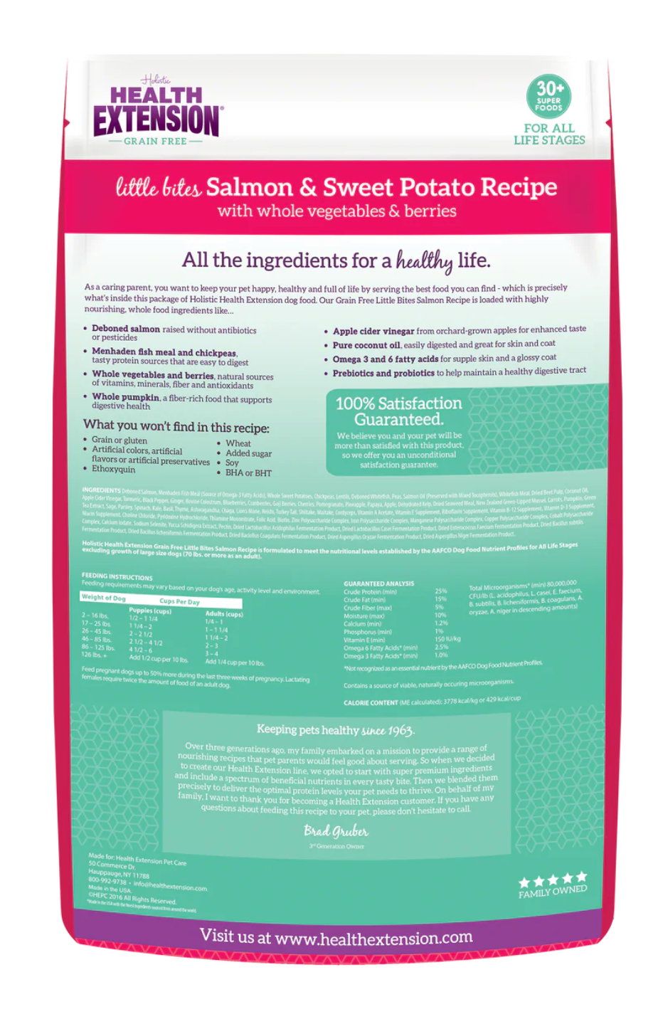 Health Extension All Life Stages Grain Free Little Bites Salmon and Sweet Potato Dog Food