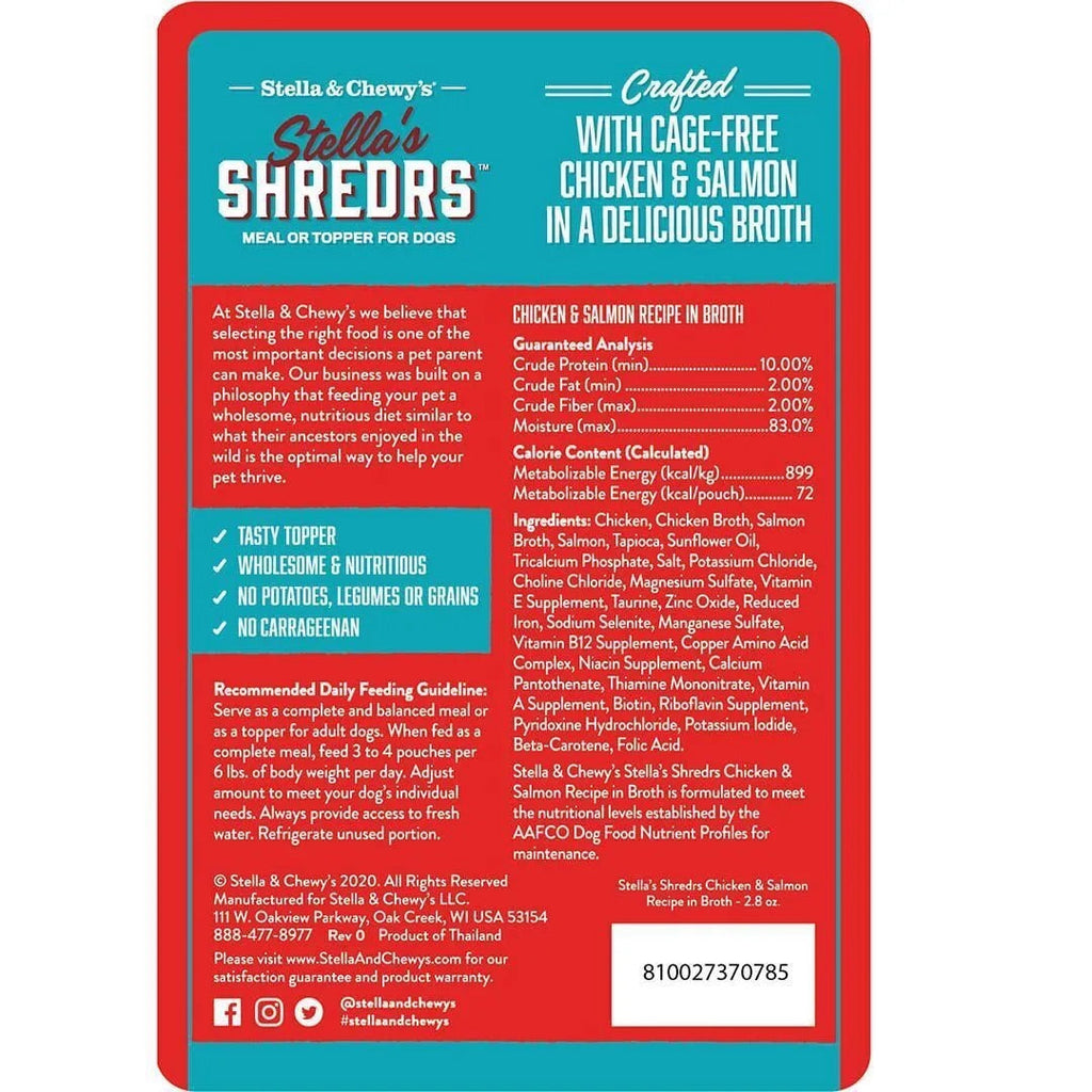 Stella & Chewy's Shredrs Chicken & Salmon Dog Food (2.8oz)