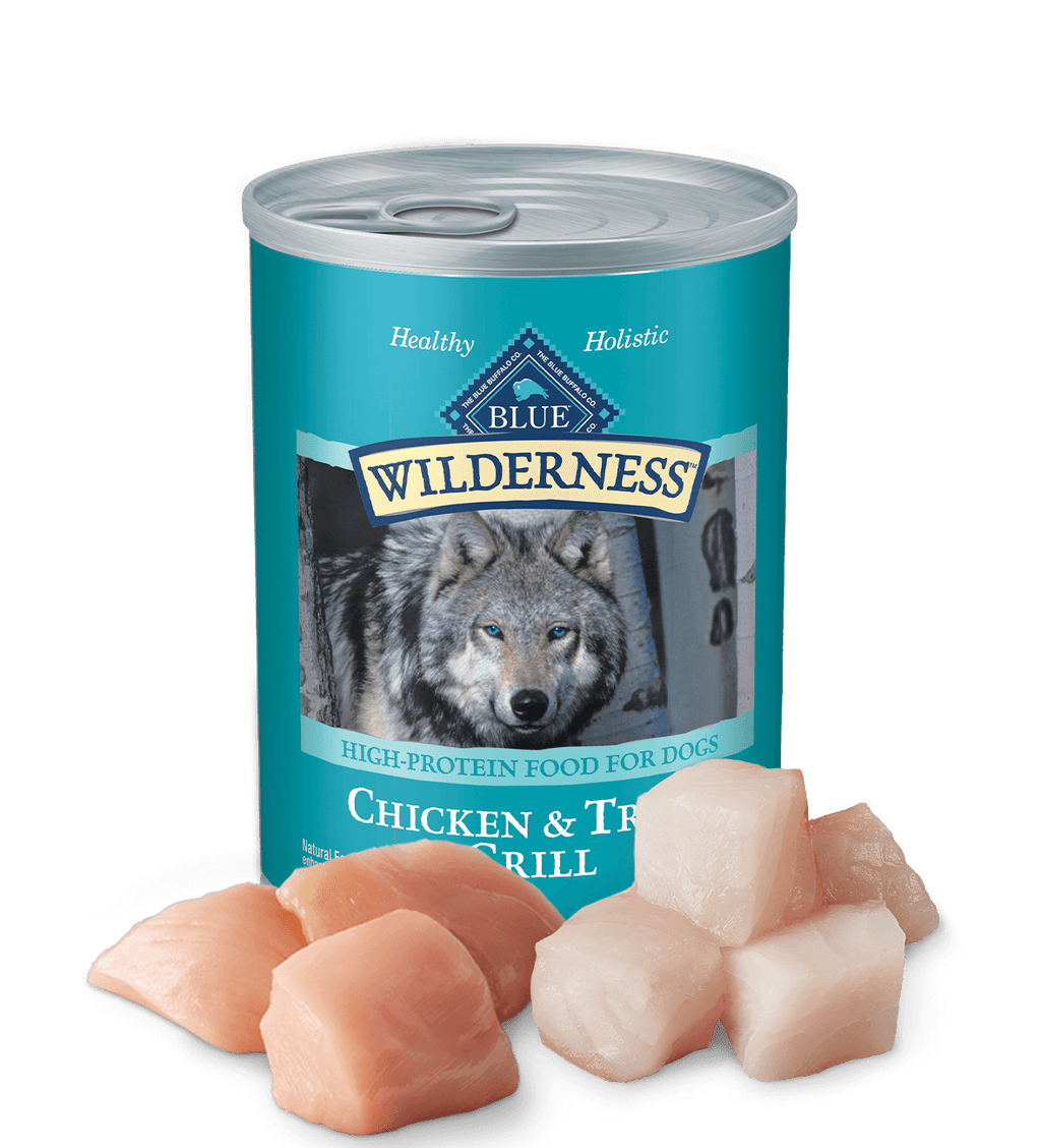 Blue Buffalo Wilderness Adult Grain-Free Trout & Chicken Grill Wet Dog Cans (12.5oz)