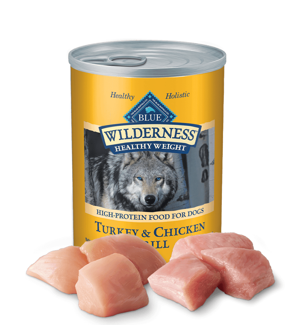 Blue Buffalo Wilderness Adult Grain-Free Healthy Weight Turkey & Chicken Wet Dog Can (12.5oz)