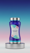 Energy Surge Supplement Metallic Bottle