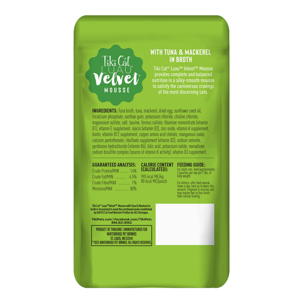 Tikicat Adult Velvet Mousse Tuna and Mackerel (2.8oz)