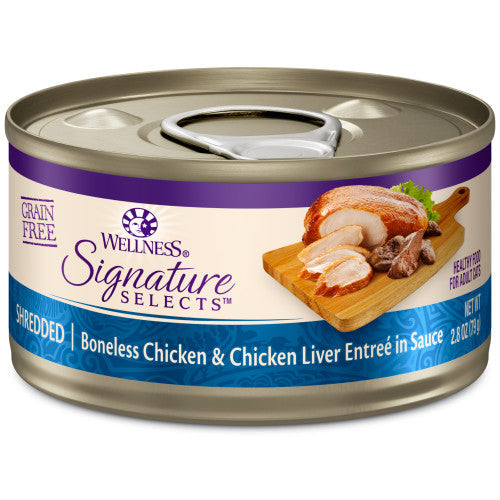 Wellness Core Adult Signature Select Shredded Chicken and Chicken Liver Entree Wet Cat Food