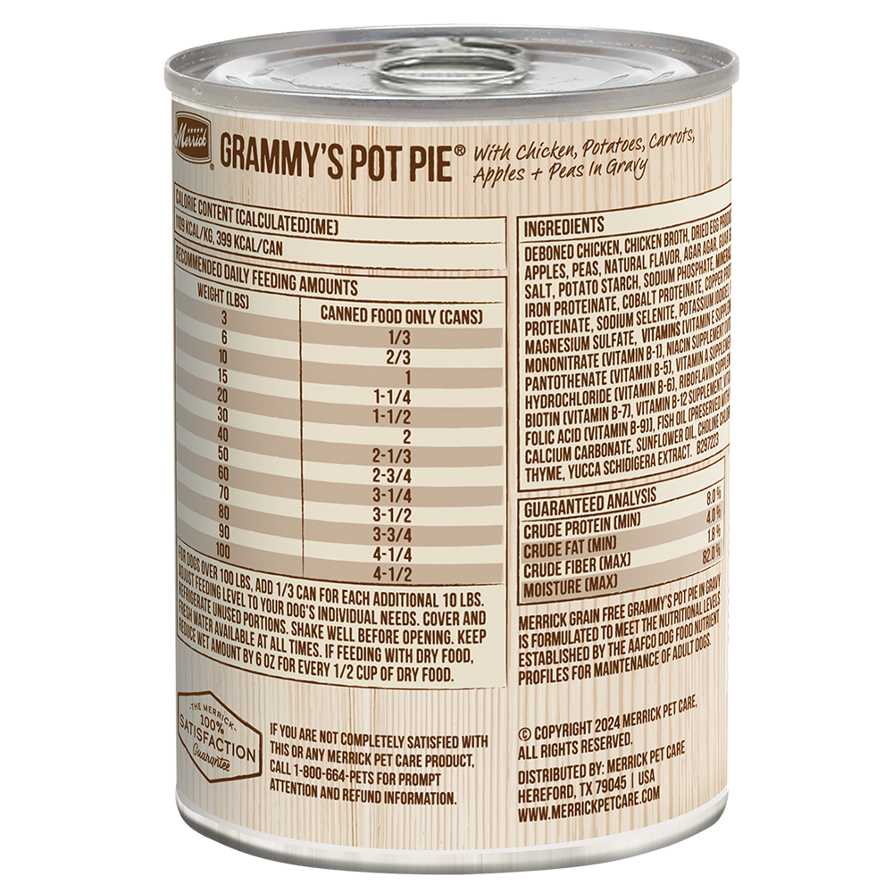 Merrick Grain Free Grammy Pot Pie Wet Dog Food (12.7oz)