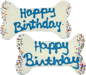 Preppy Puppy Happy Birthday Bone (5.5")