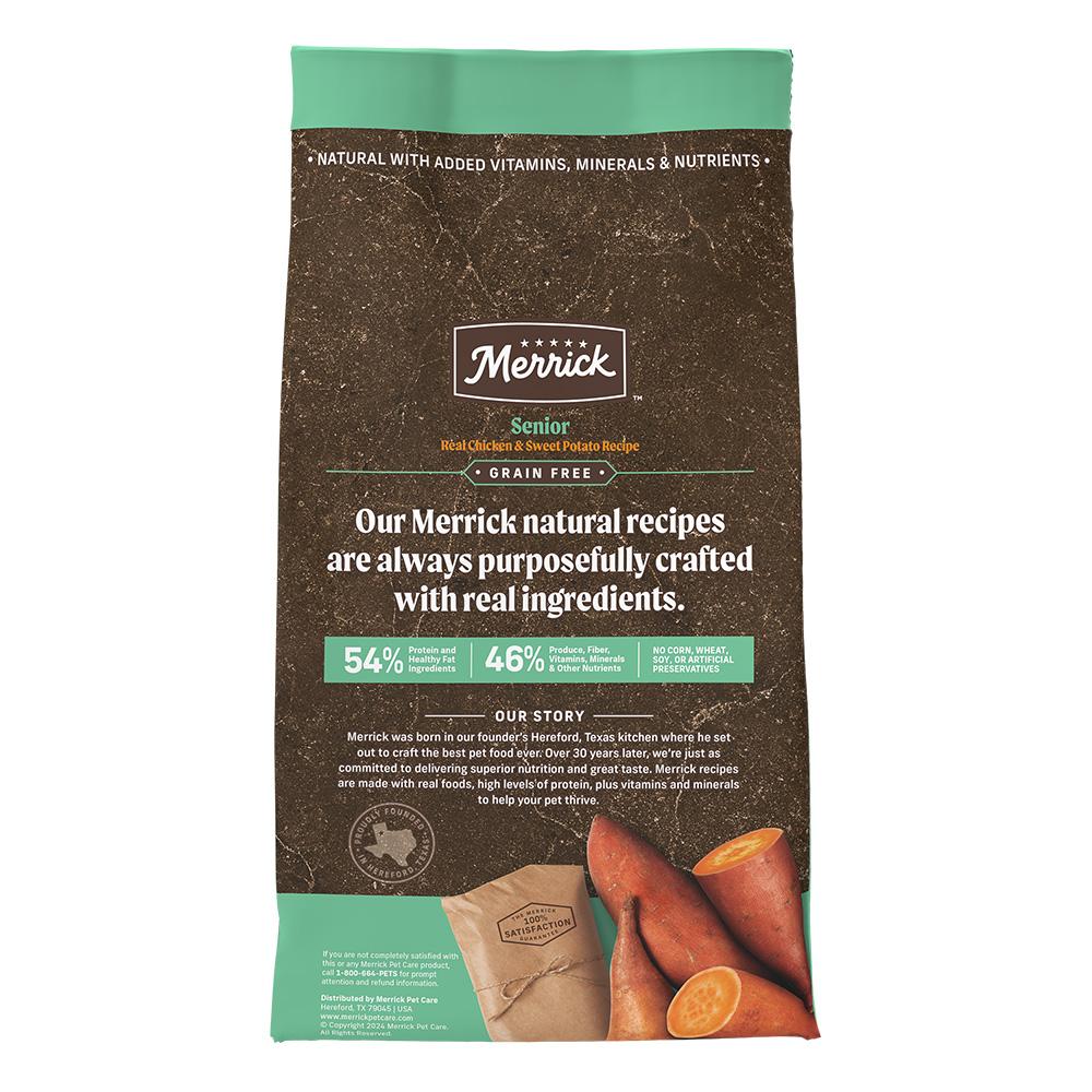 Merrick Grain Free Senior Chicken and Sweet Potato Dog Dry Food (4lb)